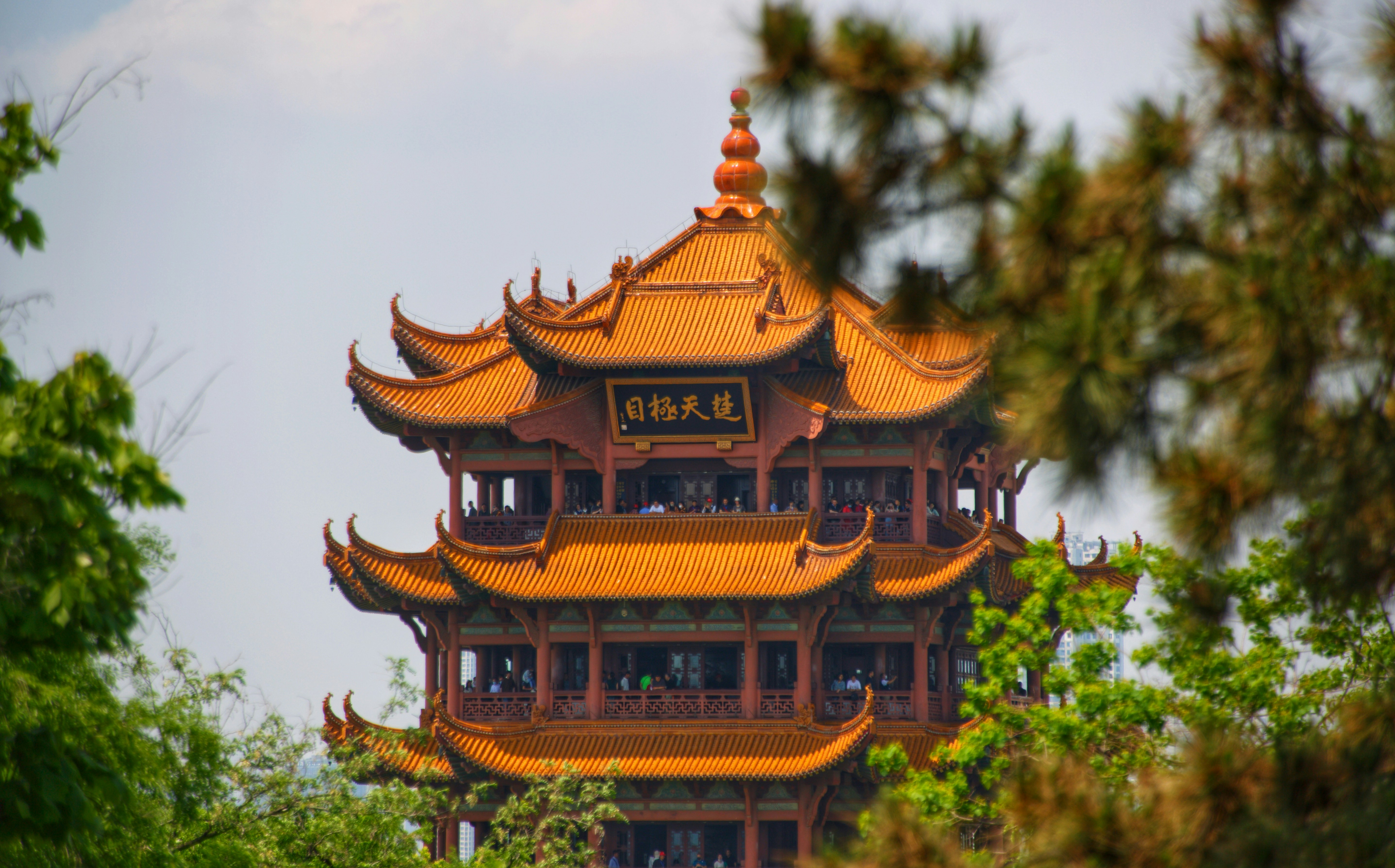 Wuhan Yellow Crane Tower and Yangtze River